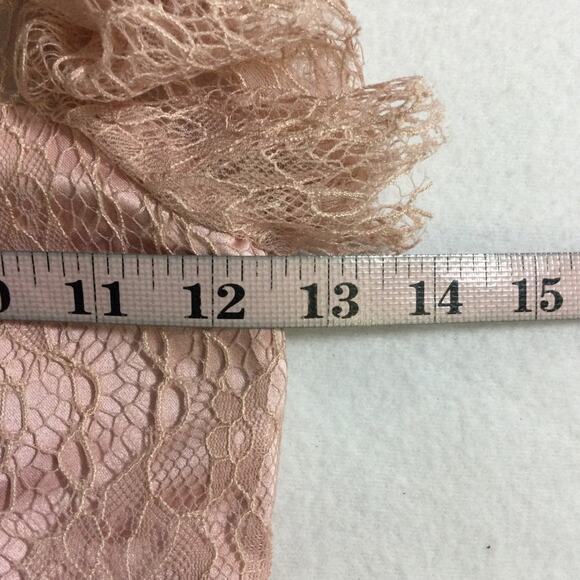 GIRL'S PARTY DRESS 6-7Y pink mauve lace chiffon ruffle sleeve maxi NEW B74 - Picture 4 of 7